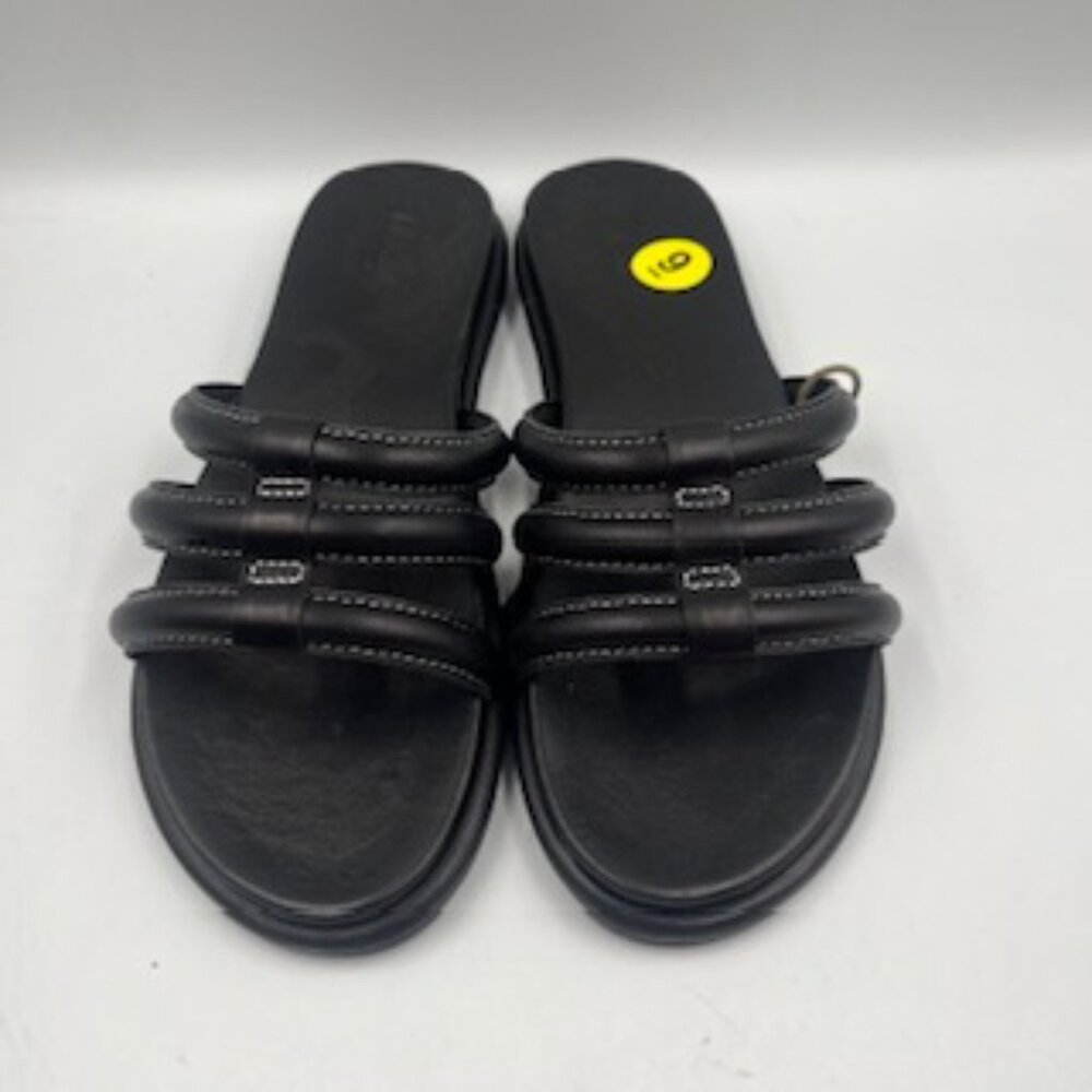 OluKai Black Triple-Strap Slide Sandals - Picture 3 of 10